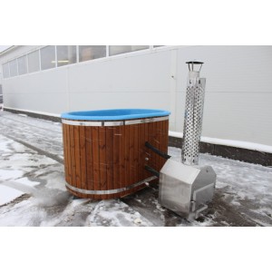 Fiberglass ofuro hot tub with external heater / 2 person hot tub