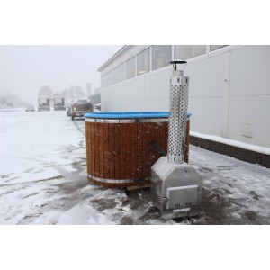 Fiberglass ofuro hot tub with external heater / 2 person hot tub
