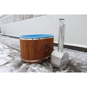 Fiberglass ofuro hot tub with external heater / 2 person hot tub