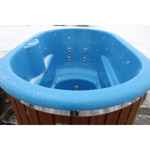 Fiberglass ofuro hot tub with external heater / 2 person hot tub