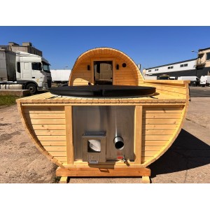 5.4m Barrel 2in1 Hot Tub & Sauna | Full Wellness Set up