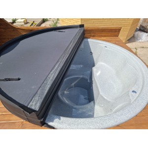 5.4m 2in1 BARREL sauna with fiberglass hot tub