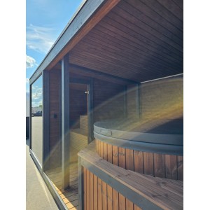5.2m Module 2in1 Hot Tub & Sauna | Full Wellness Set up