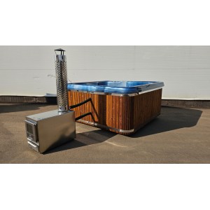 Akrilinis jacuzzi kubilas su išorine krosnele / 220cm Quadro