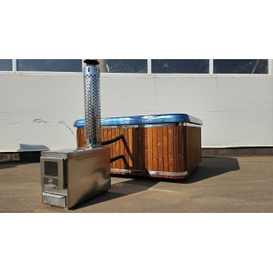 Akrilinis jacuzzi kubilas su išorine krosnele / 220cm Quadro