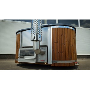 Acrylic square hot tub with external heater / 202cm Quadro